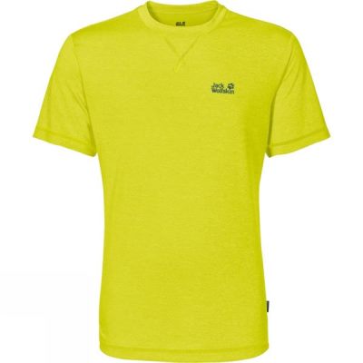 Tee Jack Wolfskin Crosstrail Hombre Amarillo - Chile TNJ682159